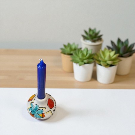 Handmade sicilian ceramic Long candle holder Dammusi De Simone Pottery Handmade sicilian ceramic Long candle holder Dammusi De Simone Pottery
